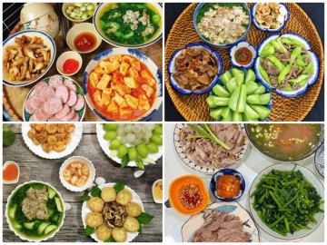 14 mâm cơm nhìn là thấy chuẩn hè, vừa ngon mát lại dễ ăn, đánh bay oi nóng