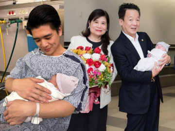 Doanh nhân Đỗ Quang Vinh đưa con vừa chào đời dạo mát, phu nhân Bầu Hiển sang tận Mỹ để chăm cháu nội
