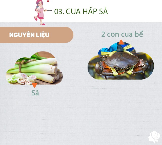 Món cua hấp sả bia